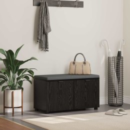 ŁAWKA W PRZEDPOKOJU Z PODUSZKĄ CZARNY DĄB 80X 46X 46CM