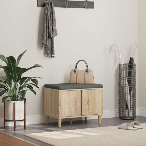 ŁAWKA W PRZEDPOKOJU Z PODUSZKĄ DĄB SONOMA 60X 38X 46CM