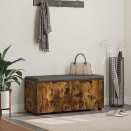 ŁAWKA W PRZEDPOKOJU Z PODUSZKĄ DĄB WĘDZONY 100X 38X 46CM