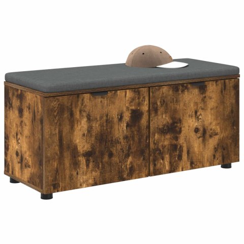 ŁAWKA W PRZEDPOKOJU Z PODUSZKĄ DĄB WĘDZONY 100X 38X 46CM