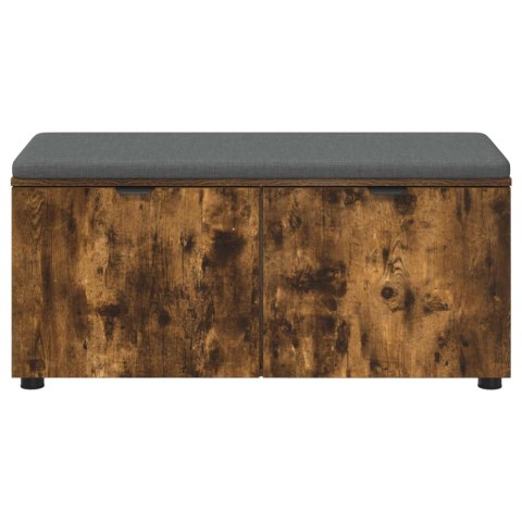 ŁAWKA W PRZEDPOKOJU Z PODUSZKĄ DĄB WĘDZONY 100X 38X 46CM