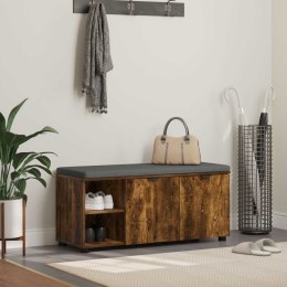 ŁAWKA W PRZEDPOKOJU Z PODUSZKĄ DĄB WĘDZONY 100X 38X 46CM