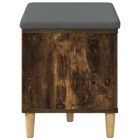 ŁAWKA W PRZEDPOKOJU Z PODUSZKĄ DĄB WĘDZONY 60X 38X 46CM