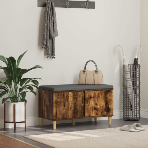 ŁAWKA W PRZEDPOKOJU Z PODUSZKĄ DĄB WĘDZONY 60X 38X 46CM