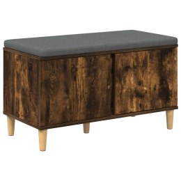 ŁAWKA W PRZEDPOKOJU Z PODUSZKĄ DĄB WĘDZONY 60X 38X 46CM