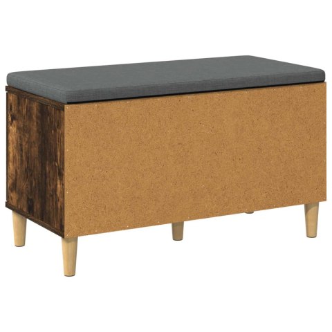 ŁAWKA W PRZEDPOKOJU Z PODUSZKĄ DĄB WĘDZONY 60X 38X 46CM