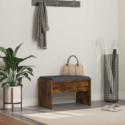 ŁAWKA W PRZEDPOKOJU Z PODUSZKĄ DĄB WĘDZONY 63X 38X 40CM