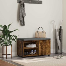 ŁAWKA W PRZEDPOKOJU Z PODUSZKĄ DĄB WĘDZONY 80X 38X 46CM