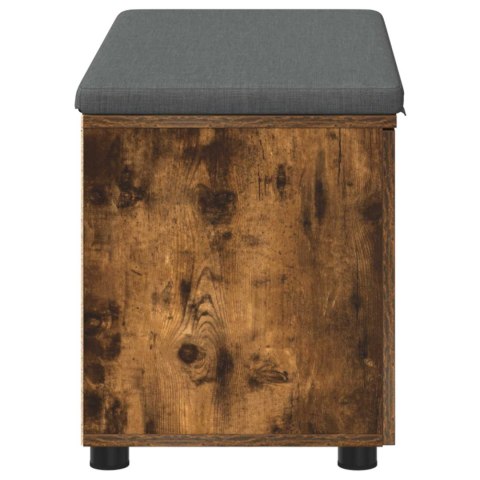 ŁAWKA W PRZEDPOKOJU Z PODUSZKĄ DĄB WĘDZONY 80X 46X 46CM