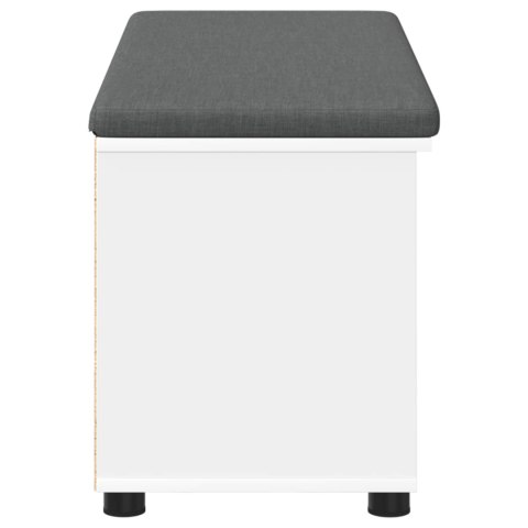 ŁAWKA W PRZEDPOKOJU Z PODUSZKĄ GŁADKI BIAŁY 100X 38X 46CM