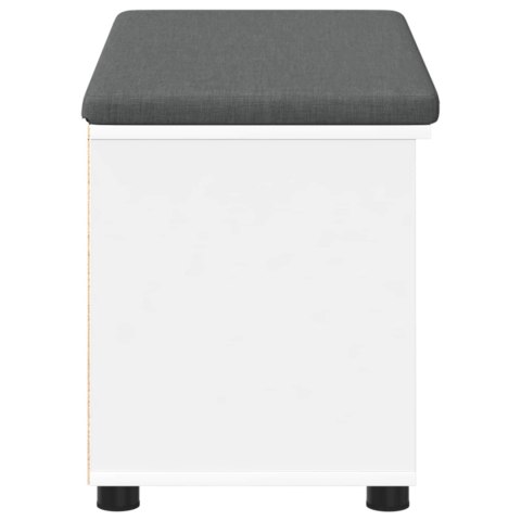 ŁAWKA W PRZEDPOKOJU Z PODUSZKĄ GŁADKI BIAŁY 80X 38X 46CM