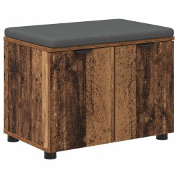 ŁAWKA W PRZEDPOKOJU Z PODUSZKĄ STARE DREWNO 60X 38X 46CM