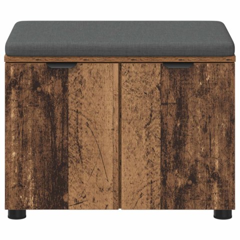 ŁAWKA W PRZEDPOKOJU Z PODUSZKĄ STARE DREWNO 60X 38X 46CM