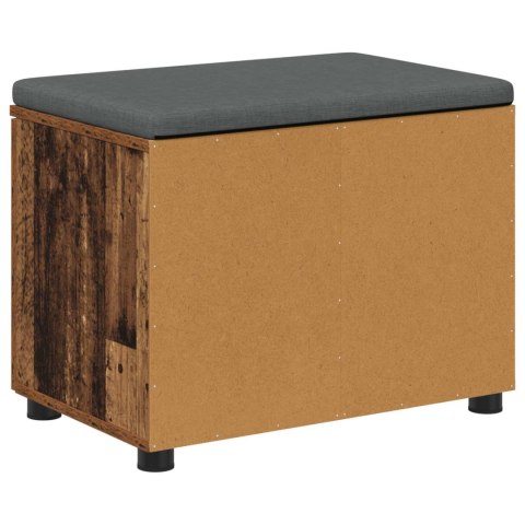 ŁAWKA W PRZEDPOKOJU Z PODUSZKĄ STARE DREWNO 60X 38X 46CM