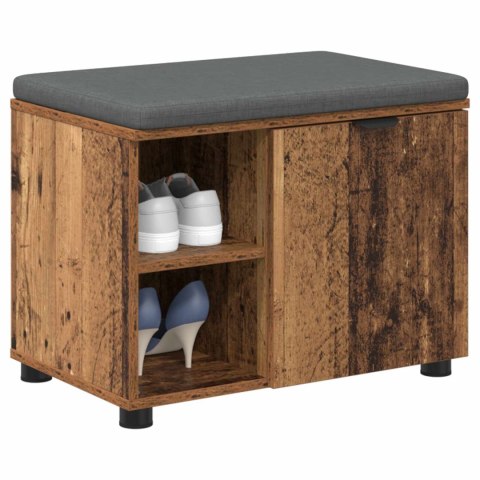 ŁAWKA W PRZEDPOKOJU Z PODUSZKĄ STARE DREWNO 60X 38X 46CM