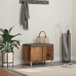 ŁAWKA W PRZEDPOKOJU Z PODUSZKĄ STARE DREWNO 60X 38X 46CM