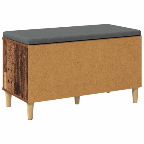 ŁAWKA W PRZEDPOKOJU Z PODUSZKĄ STARE DREWNO 60X 38X 46CM