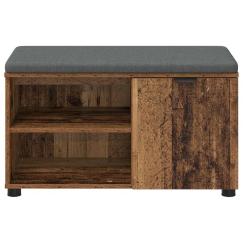 ŁAWKA W PRZEDPOKOJU Z PODUSZKĄ STARE DREWNO 80X 38X 46CM