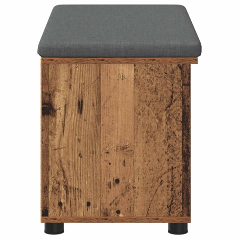 ŁAWKA W PRZEDPOKOJU Z PODUSZKĄ STARE DREWNO 80X 38X 46CM