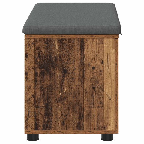 ŁAWKA W PRZEDPOKOJU Z PODUSZKĄ STARE DREWNO 80X 46X 46CM