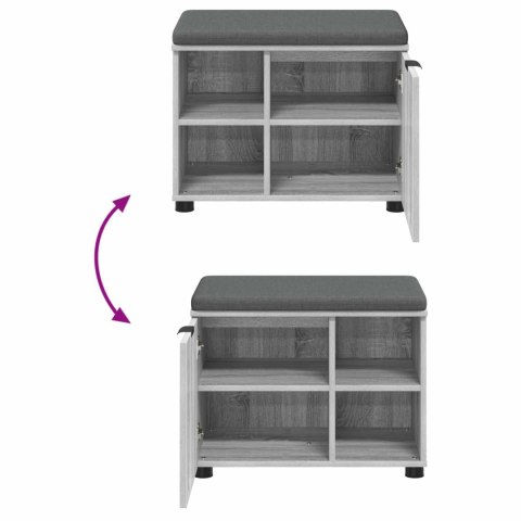 ŁAWKA W PRZEDPOKOJU Z PODUSZKĄ SZARY SONOMA 60X 38X 46CM
