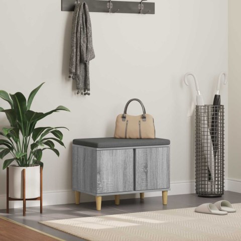 ŁAWKA W PRZEDPOKOJU Z PODUSZKĄ SZARY SONOMA 60X 38X 46CM