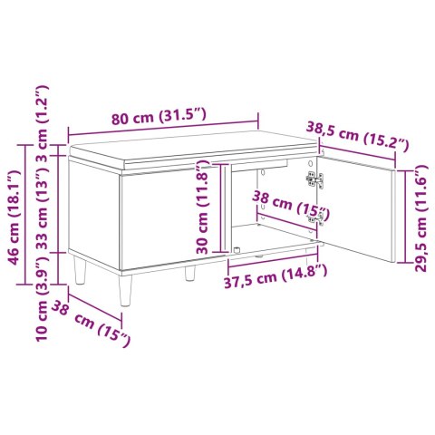 ŁAWKA W PRZEDPOKOJU Z PODUSZKĄ SZARY SONOMA 60X 38X 46CM