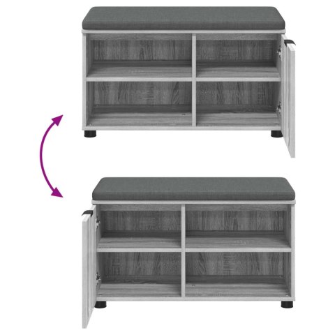 ŁAWKA W PRZEDPOKOJU Z PODUSZKĄ SZARY SONOMA 80X 38X 46CM