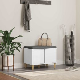 ŁAWKA W PRZEDPOKOJU Z PODUSZKĄ Z DRZWIAMI BIAŁY 60X 38X 46CM