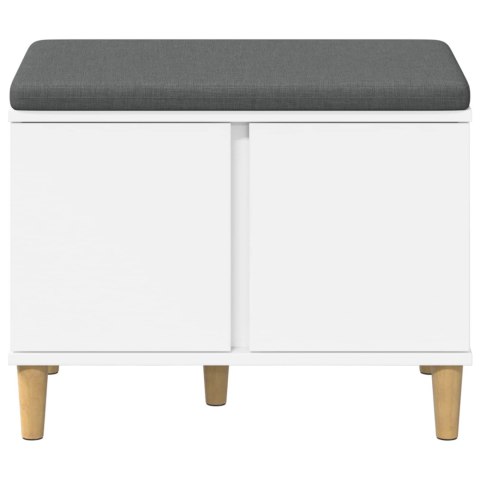 ŁAWKA W PRZEDPOKOJU Z PODUSZKĄ Z DRZWIAMI BIAŁY 60X 38X 46CM