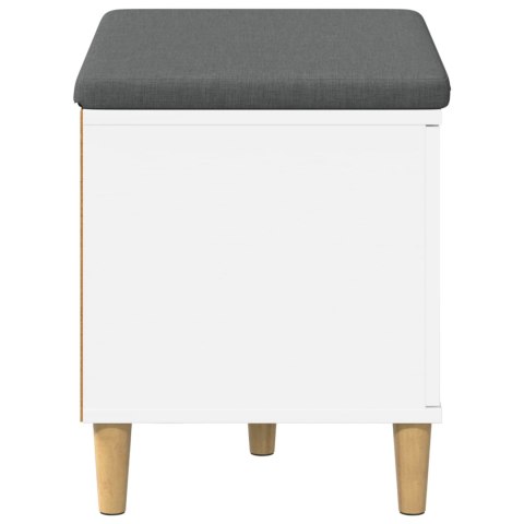 ŁAWKA W PRZEDPOKOJU Z PODUSZKĄ Z DRZWIAMI BIAŁY 60X 38X 46CM