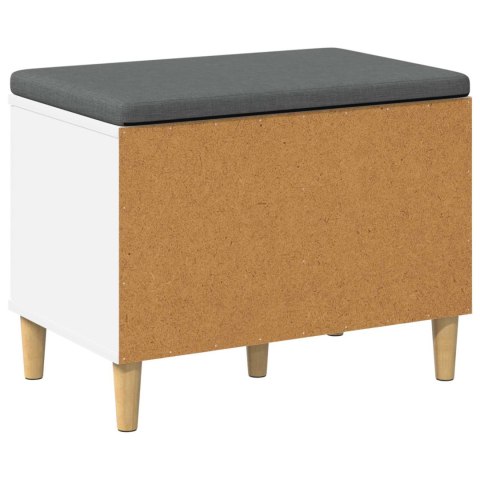 ŁAWKA W PRZEDPOKOJU Z PODUSZKĄ Z DRZWIAMI BIAŁY 60X 38X 46CM