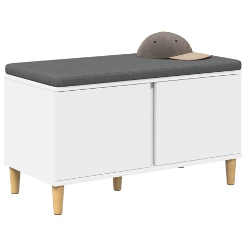 ŁAWKA W PRZEDPOKOJU Z PODUSZKĄ Z DRZWIAMI BIAŁY 60X 38X 46CM