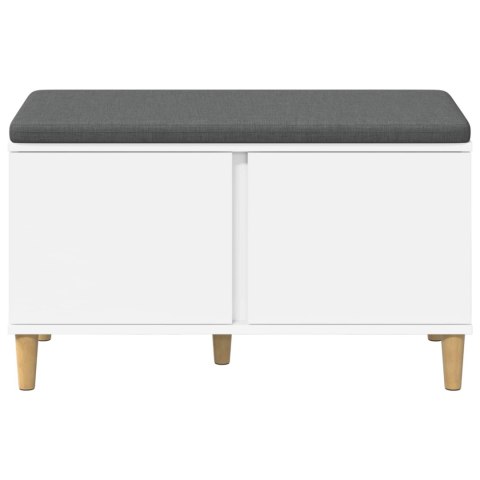 ŁAWKA W PRZEDPOKOJU Z PODUSZKĄ Z DRZWIAMI BIAŁY 60X 38X 46CM