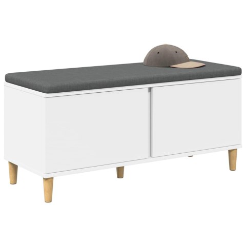 ŁAWKA W PRZEDPOKOJU Z PODUSZKĄ Z DRZWIAMI BIAŁY 60X 38X 46CM