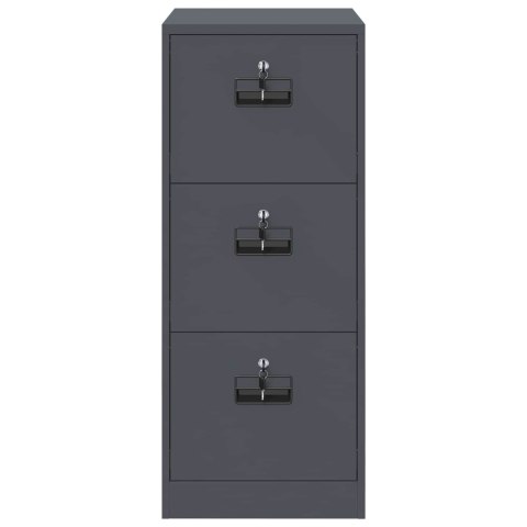 SZAFKA NA DOKUMENTY Z SZUFLADĄ ANTRACYT 44X 50X 106.5CM