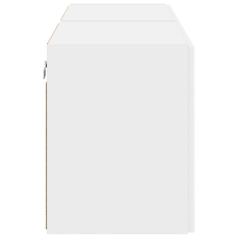 SZAFKA POD TELEWIZOR 2 PCS BIAŁY 59,5X 31X 40CM