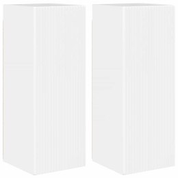 SZAFKA POD TELEWIZOR 2 PCS BŁYSZCZĄCA BIEL 30X 31X 80CM