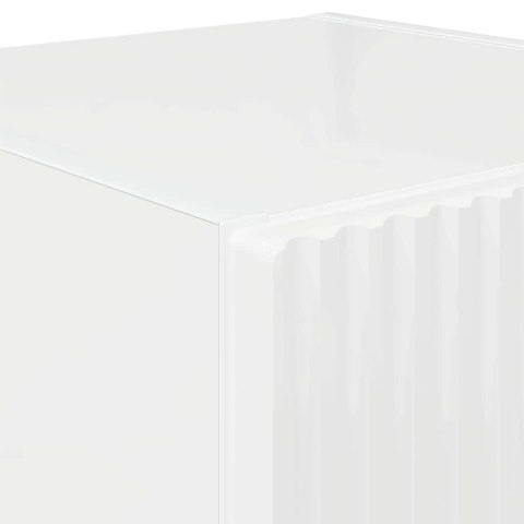 SZAFKA POD TELEWIZOR 2 PCS BŁYSZCZĄCA BIEL 30X 31X 80CM