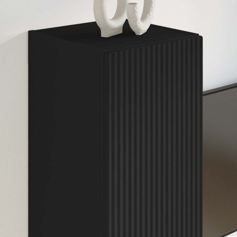 SZAFKA POD TELEWIZOR 2 PCS CZARNY 30X 31X 60CM