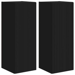 SZAFKA POD TELEWIZOR 2 PCS CZARNY 30X 31X 80CM