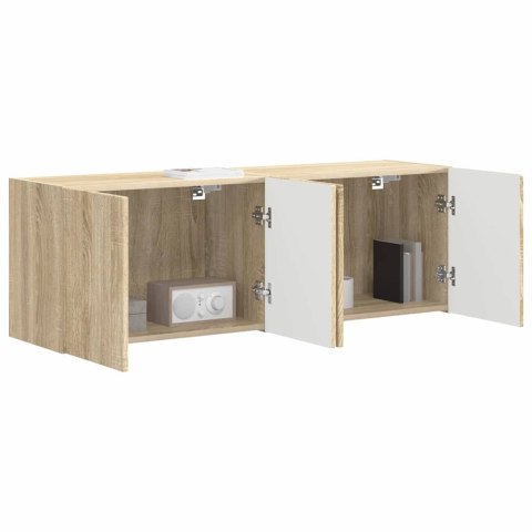 SZAFKA POD TELEWIZOR 2 PCS DĄB SONOMA 59,5X 31X 40CM