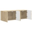 SZAFKA POD TELEWIZOR 2 PCS DĄB SONOMA 59,5X 31X 40CM