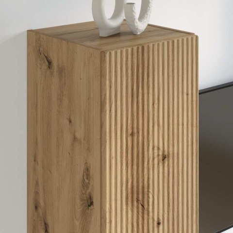 SZAFKA POD TELEWIZOR 2 PCS DĄB RZEMIEŚLNICZY 30X 31X 100CM