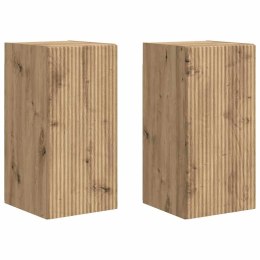 SZAFKA POD TELEWIZOR 2 PCS DĄB RZEMIEŚLNICZY 30X 31X 60CM