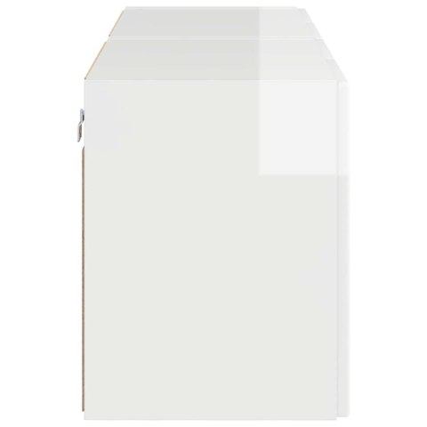 SZAFKA POD TELEWIZOR 2 PCS POŁYSK BIAŁY