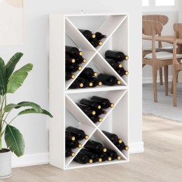 REGAŁ NA WINO 2 PCS BIAŁY 62X 25X 62CM LITE DREWNO SOSNOWE