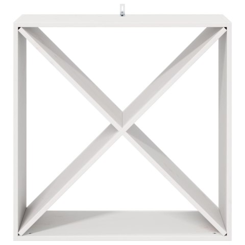 REGAŁ NA WINO 2 PCS BIAŁY 62X 25X 62CM LITE DREWNO SOSNOWE