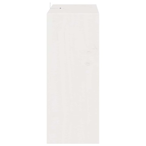 REGAŁ NA WINO 2 PCS BIAŁY 62X 25X 62CM LITE DREWNO SOSNOWE