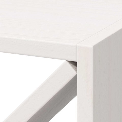 REGAŁ NA WINO 2 PCS BIAŁY 62X 25X 62CM LITE DREWNO SOSNOWE